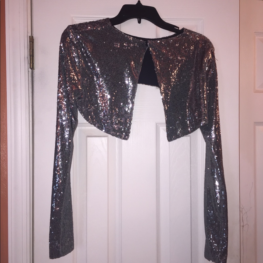 Cropped Sequin Top/Jacket